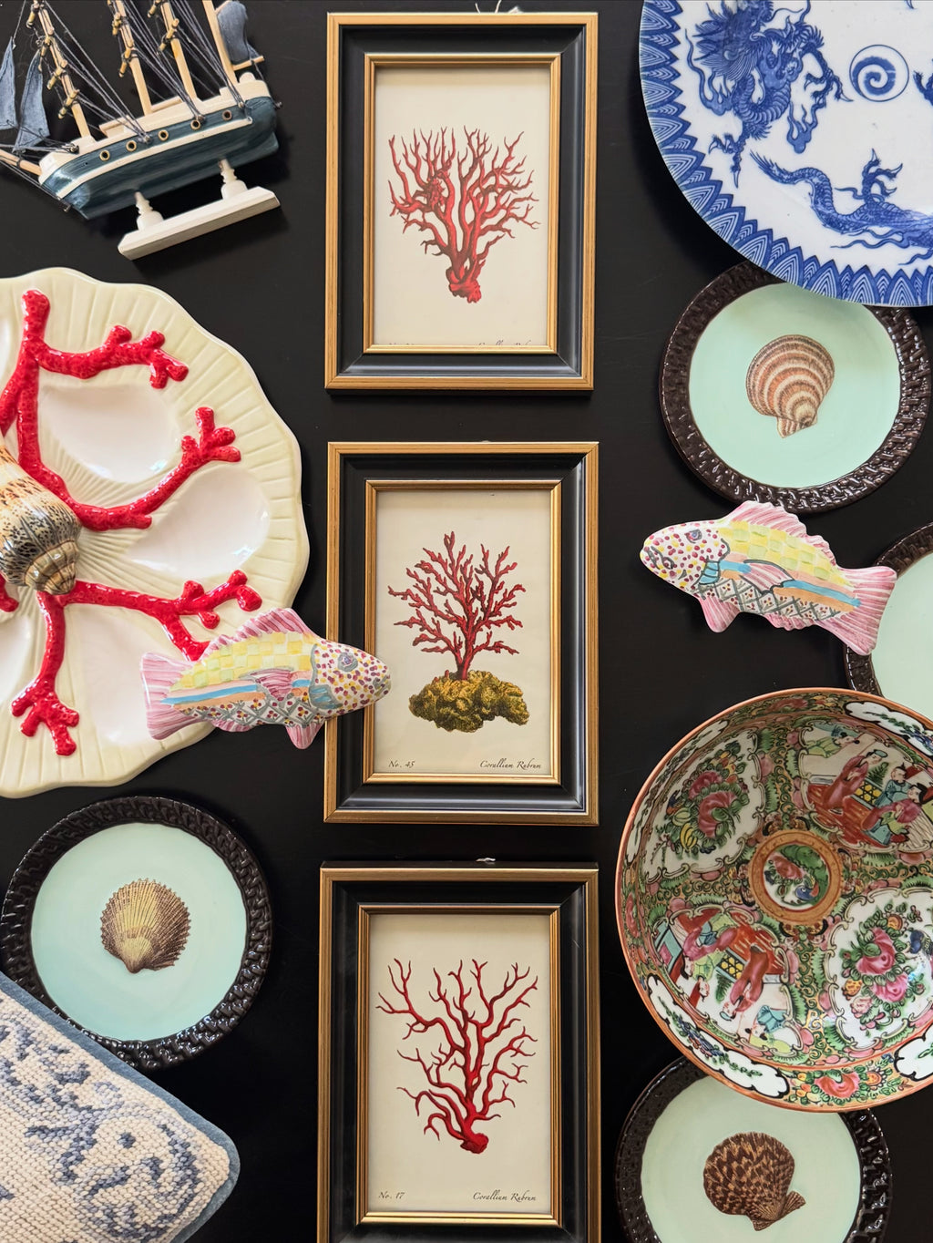 Set of 3 Coral Prints