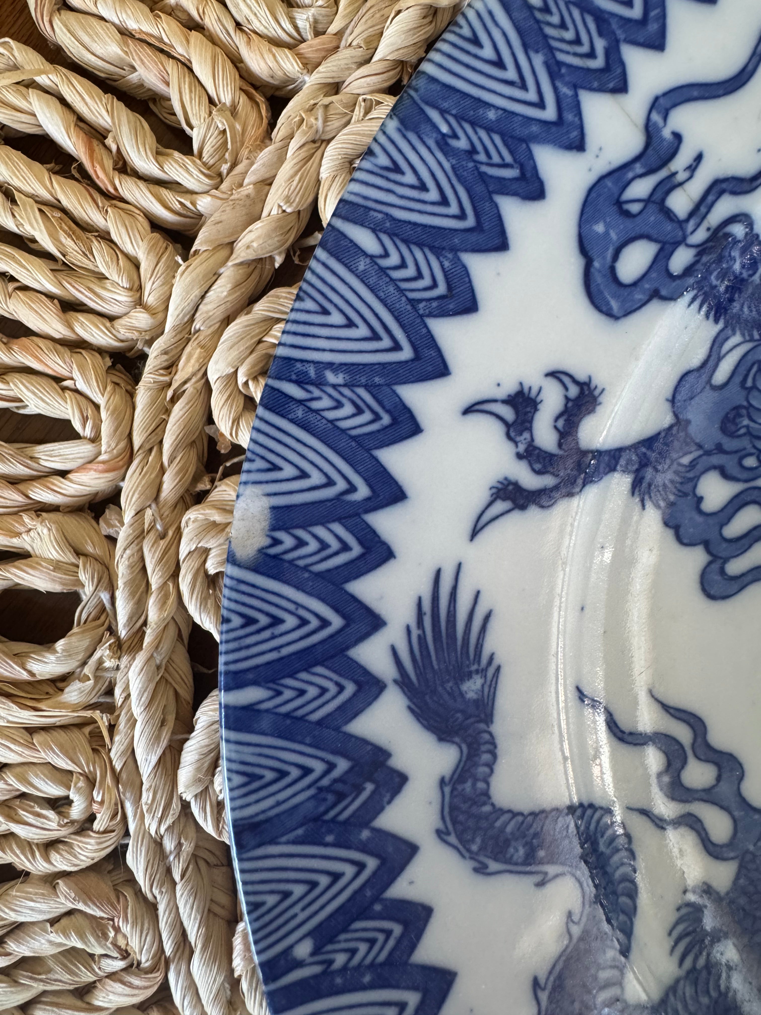 Blue & White Dragon Plate