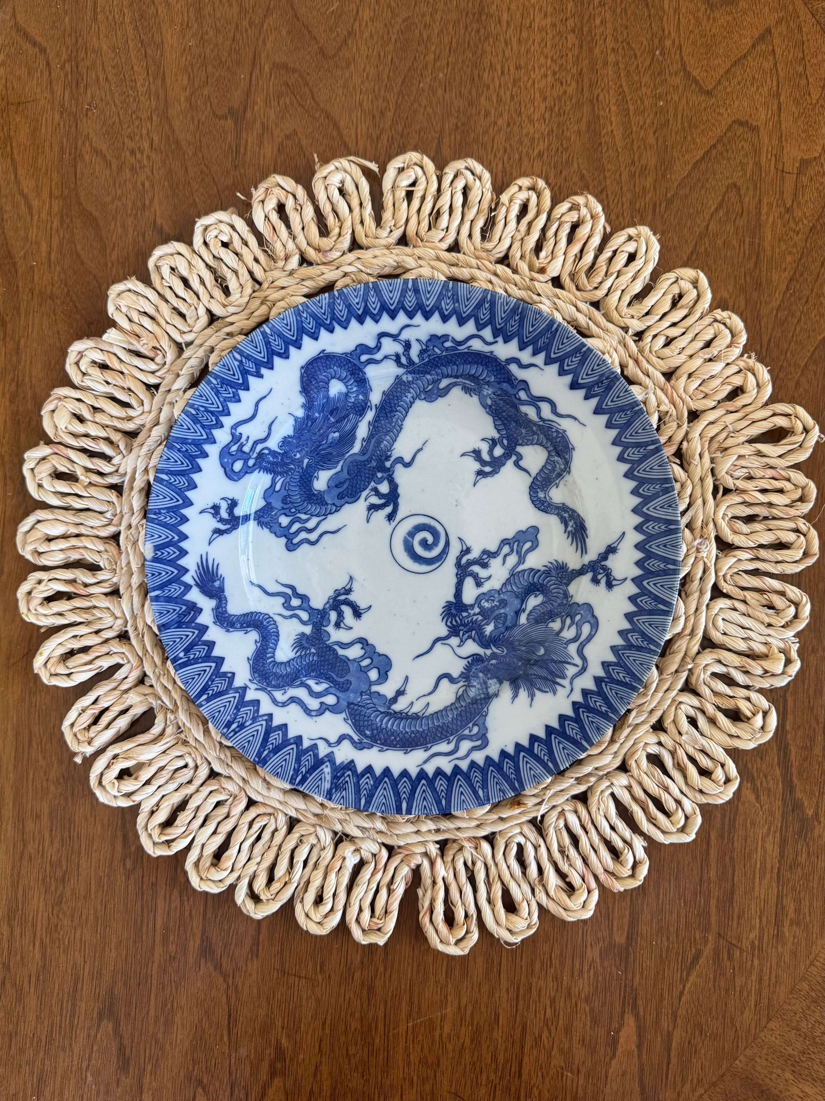 Blue & White Dragon Plate
