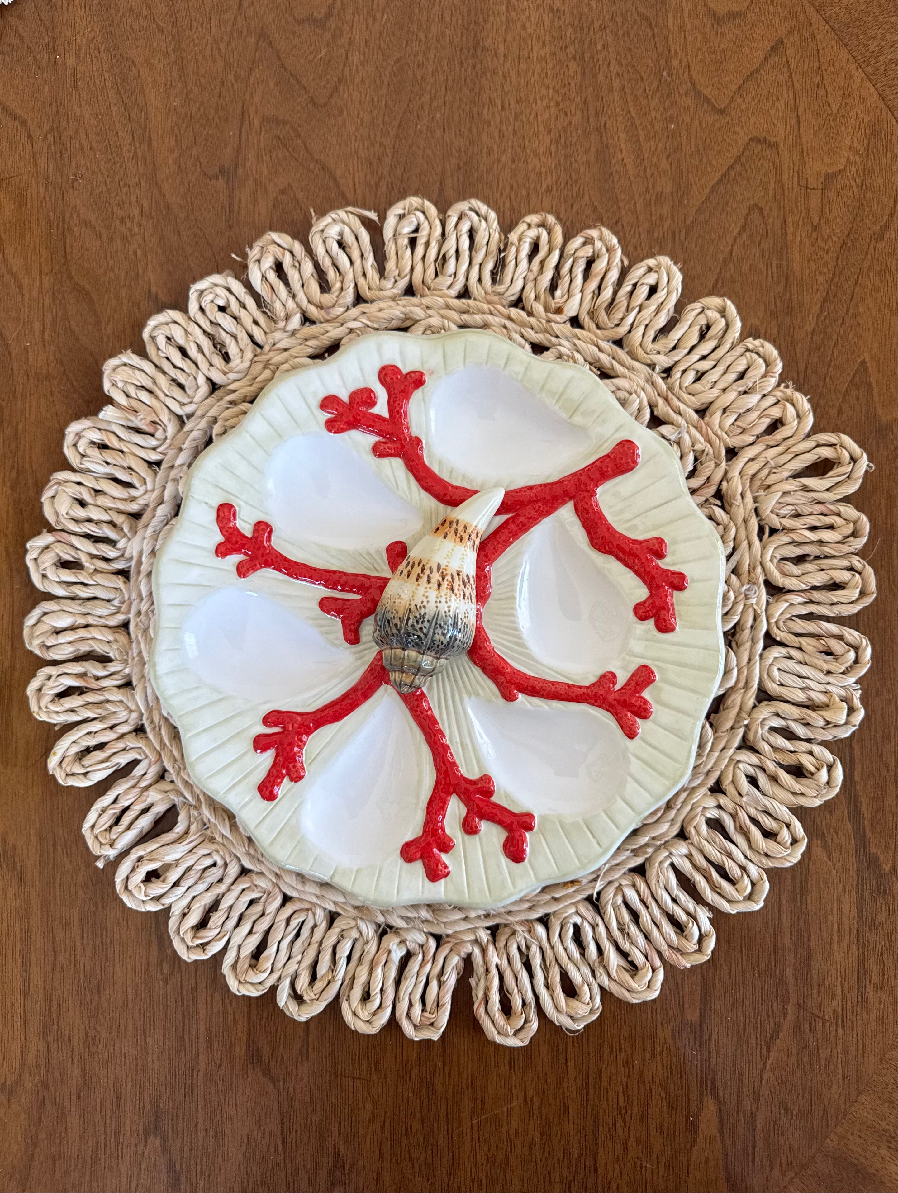 Oyster Plate with Shell Detail