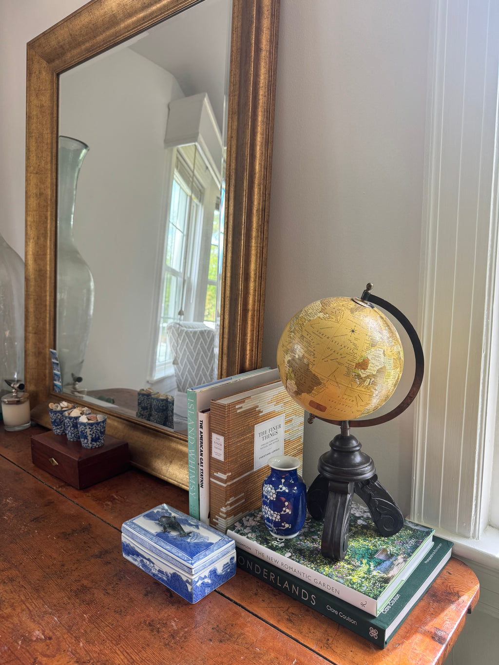Globe on Wooden Stand