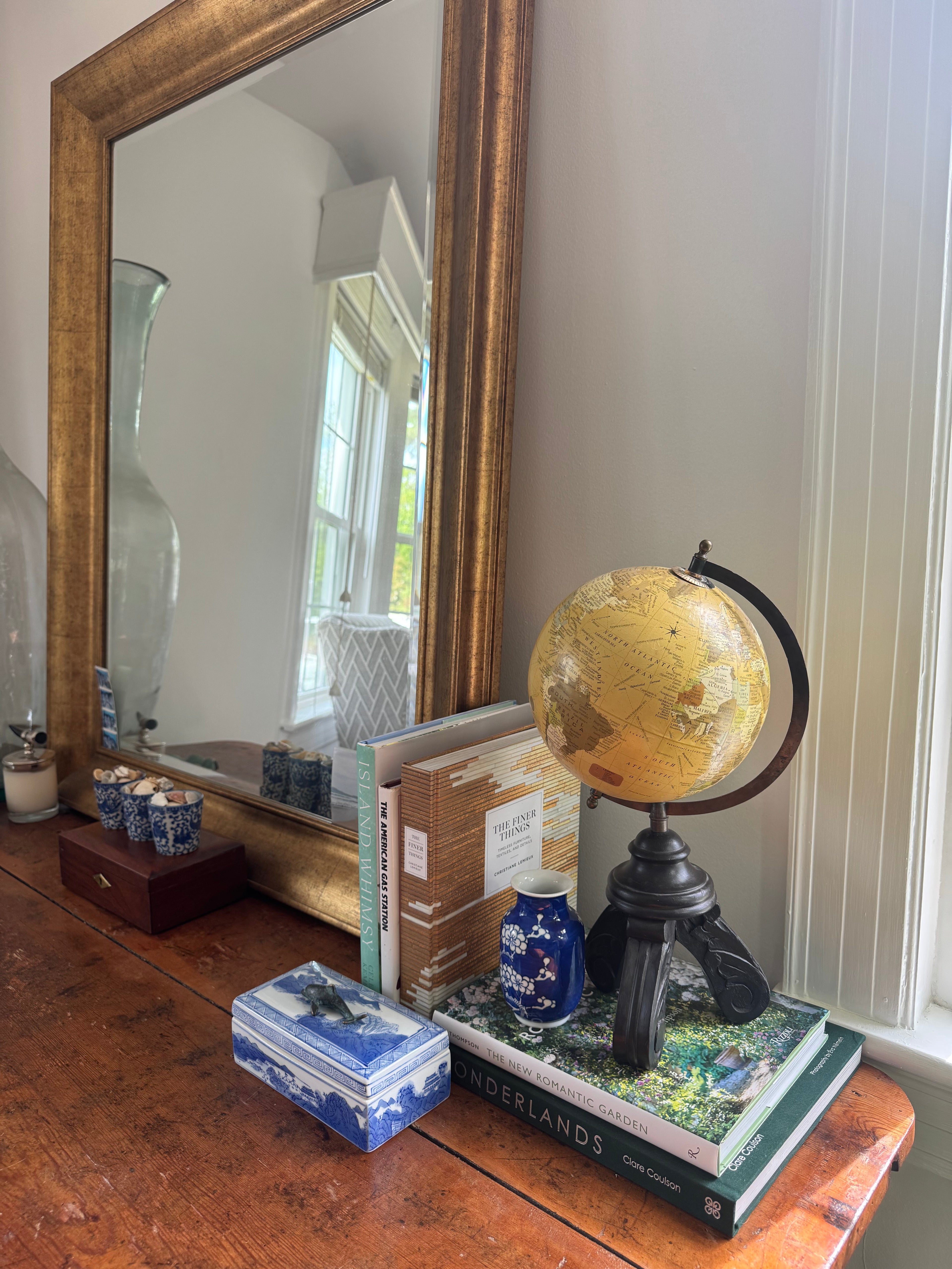 Globe on Wooden Stand