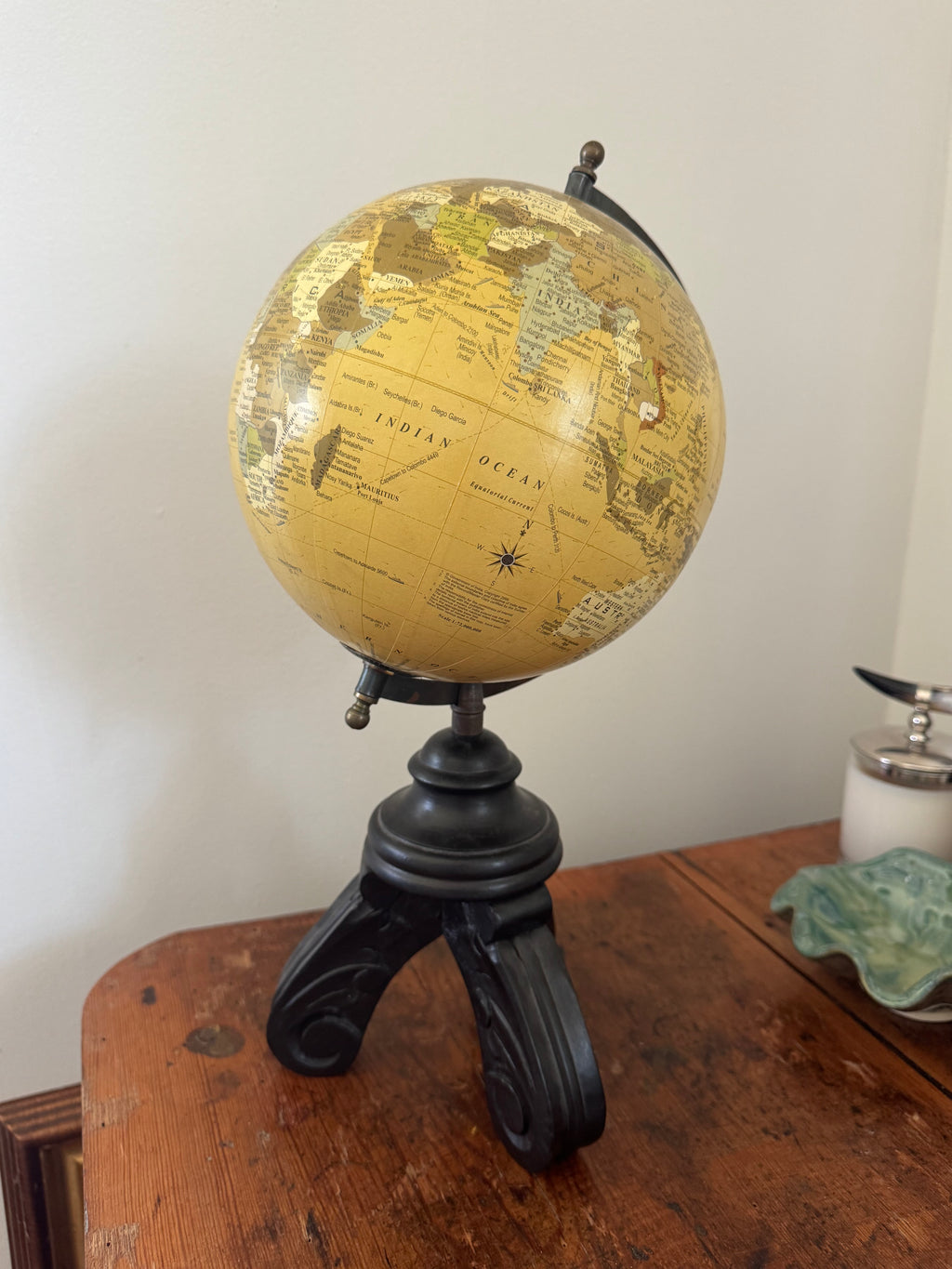 Globe on Wooden Stand